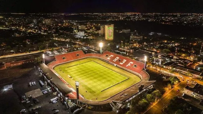 Toma aérea del estadio donde se jugará el Paraguay vs. Perú
