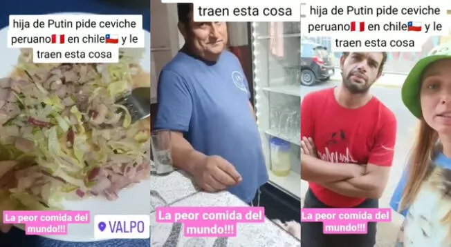 Extranjera queda sorprendida con la preparación del ceviche peruano en Chile.