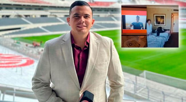 Periodista ecuatoriano muestra por error a una mujer en su hotel durante transmisión en vivo