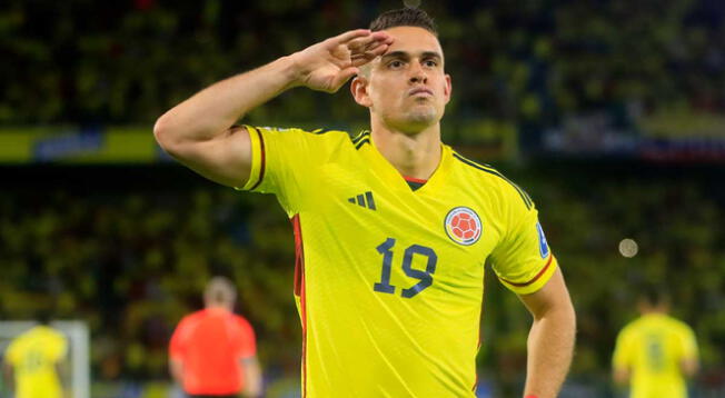 Rafael Santos Borré marcó el gol del triunfo de Colombia sobre Venezuela