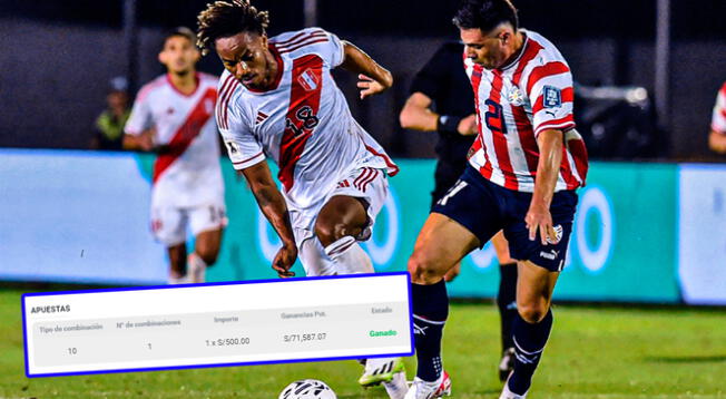 El joven peruano ganó más de 71 mil soles por apostar en empate de Perú vs. Paraguay.