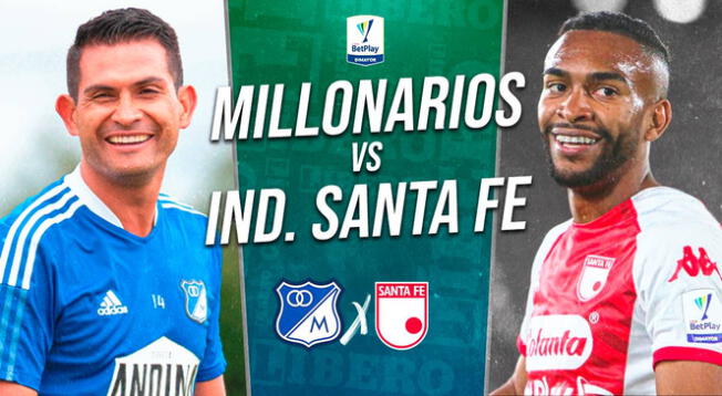 Millonarios vs. Santa Fe se enfrentan en un emocionante encuentro por la Liga Betplay.