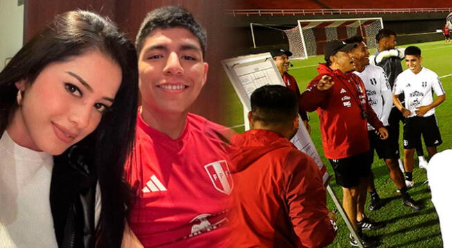 Piero Quispe, jugador de Universitario de Deportes, es visitado por su novia en hotel de concentración a días del pocos días del encuentro entre Perú vs Brasil.
