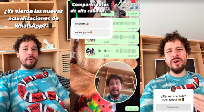 El influencer mexicano Luisito Comunica le enseñó a sus seguidores las nuevas actualizaciones de WhastApp.