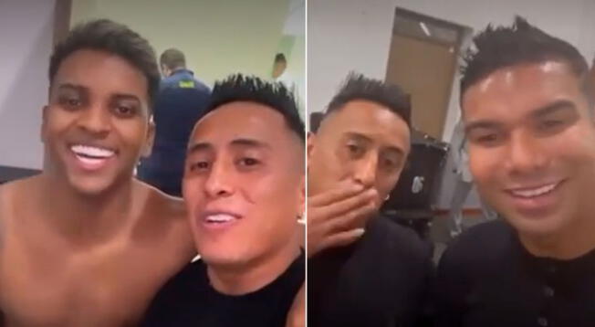 Christian Cueva fue al vestuario de la selección de Brasil.