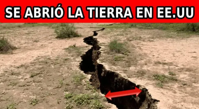 La apertura en la tierra se debe a la extracción excesiva del agua subterránea.