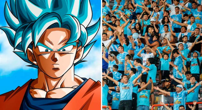 Hinchas de Sporting Cristal alistan tifo de Goku en el Estadio Nacional