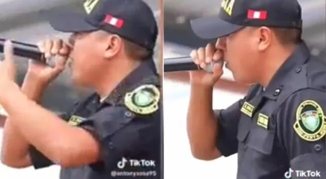 Policía la 'rompe' con su talento para rapear en vivo durante evento