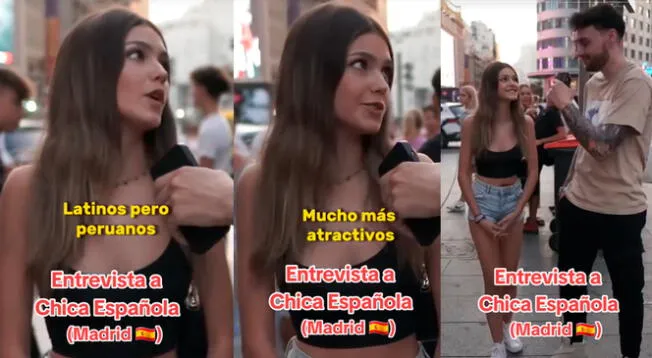 Una española fue entrevistada para TikTok y reveló su preferencia hacia los peruanos, además, mencionó que son muy atractivos.