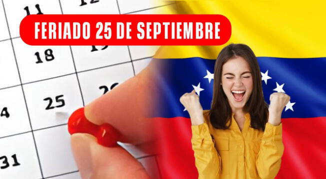 El 25 de septiembre no es feriado en Venezuela, según el calendario.