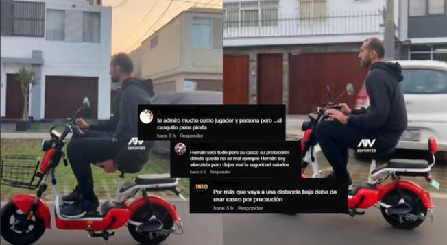 Hernán Barcos fue captado manejando una motocicleta, pero recibió críticas.