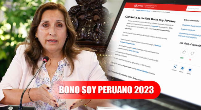 Consulta quiénes recibirán el Bono Soy Peruano 2023 y si existe link oficial de consulta con DNI. ¿Cuándo entregará el Gobierno peruano este subsidio?