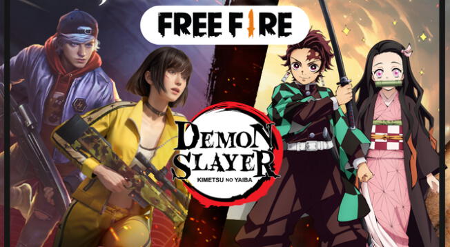 Calendario oficial de los ítems gratuitos de Free Fire para el evento de 'Demon Slayer'.