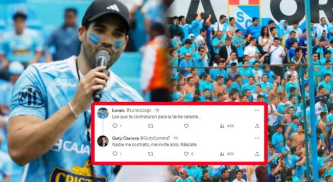 Guty Carrera se enfrentó a los hinchas de Sporting Cristal tras derrota del equipo 'celeste'.