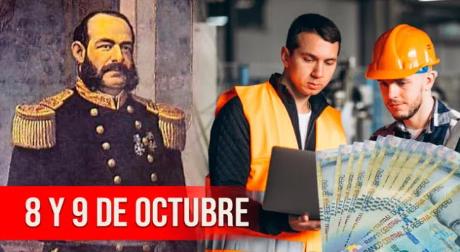 Conoce quiénes son los beneficiarios del feriado nacional del 8 de octubre y el 9 de octubre, declarado como día no laborable.