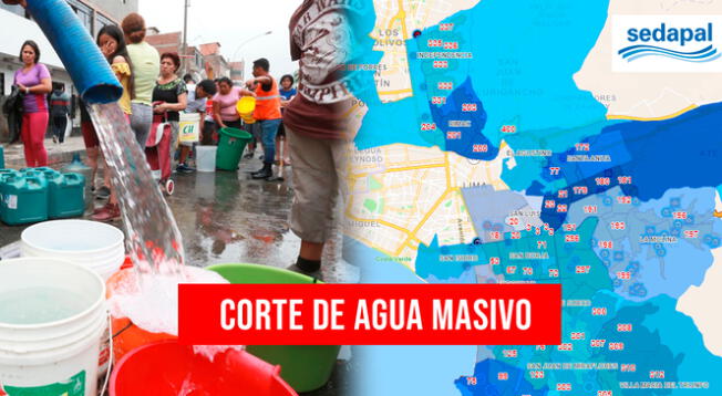 Consulta qué distritos se verán afectados con el corte de agua en Lima de hasta 4 días por Sedapal y cómo verificar las zonas.