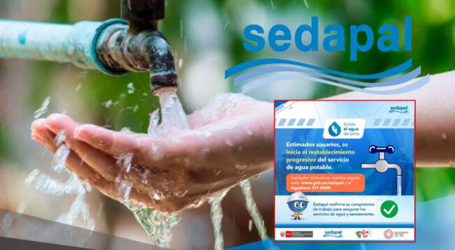 Sedapal informó que 13 de los 22 distritos ya tienen agua