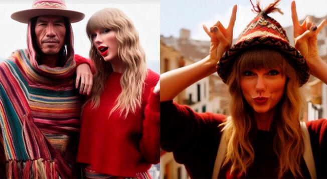 Un fanático de Taylor Swift pidió a la inteligencia artificial que la dibuje como peruana.