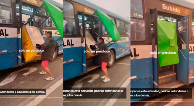 El ambulante se subió con todo y su carrito al 'Chino' y el video es viral en TikTok.