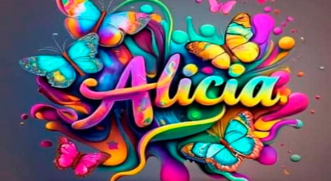 Ideogram nombre Alicia para descargar gratis en 3D.