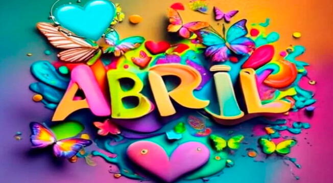 Ideogram con nombre Abril gratis en 3D gratis.