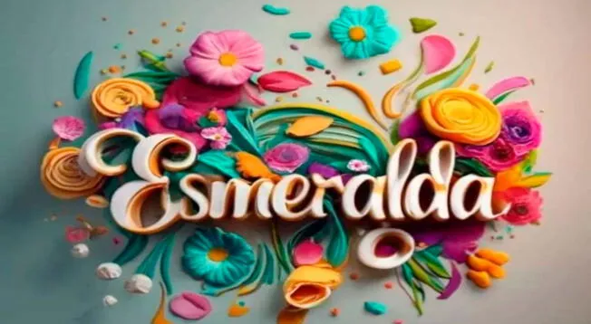 Nombre Esmeralda en 3D con inteligencia artificial gratis.