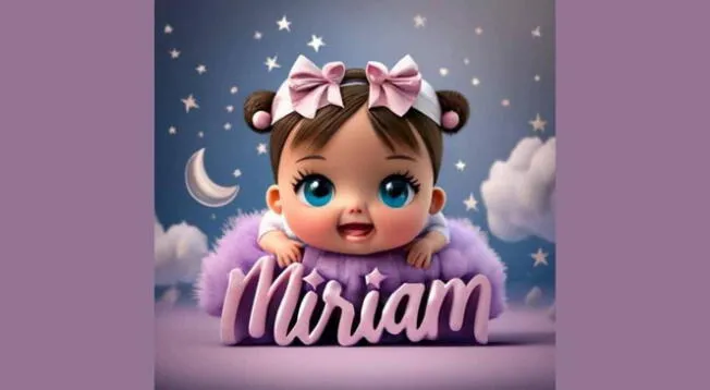 Nombre Miriam diseño personalizado con Inteligencia Artificial en 3D.