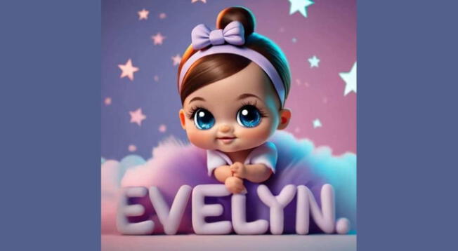 Nombre Evelyn con diseño en 3D personalizado descargar gratis.