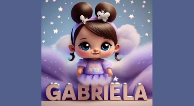 Nombre gratis de Gabriela en 3D con Inteligencia Artificial.