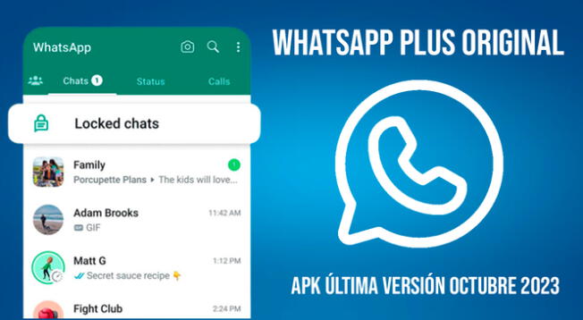 Descargar Whatsapp Plus original color azul APK totalmente gratis en tu dispositivo Android.
