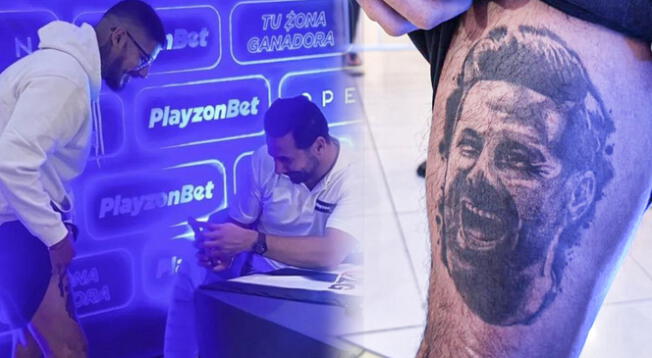 Hincha se tatúa el rostro de Claudio Pizarro