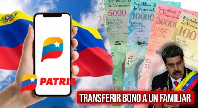 Así podrás transferir un Bono Patria a un familiar en Venezuela.