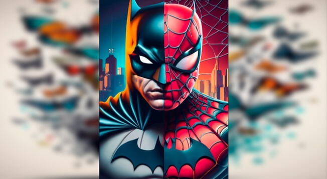 Spider Batman, un personaje creado con IA.  Foto: Ideogram