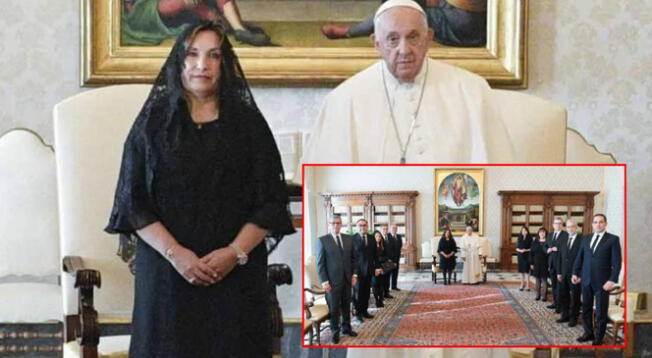 La razón por la que Dina Boluarte se puso de negro para ver al papa