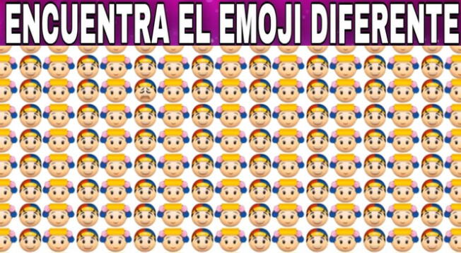 ¿Cuál es el emoji distinto? Analiza y responde en 5 segundos