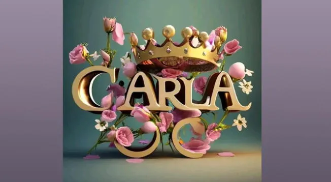 Nombre Carla en 3D con Inteligencia Artificial en Google.