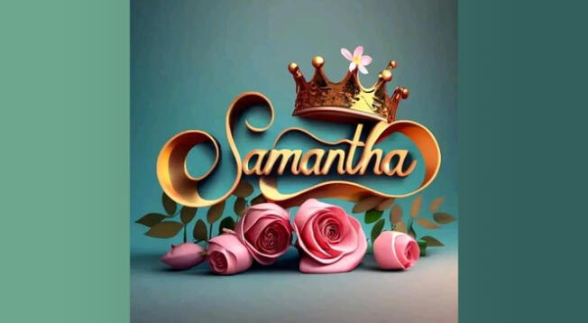 Ideograma de nombre Samantha para descargar gratis con IA.