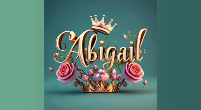 Nombre Abigail personalizado en 3D con Inteligencia Artificial.