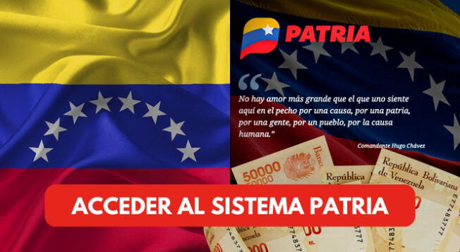 Accede a los bonos de Venezuela iniciando sesión en Sistema Patria.