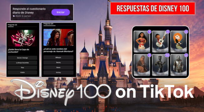 Cuestionario Disney 100: conoce cuáles son las respuestas del 26 de octubre en TikTok.