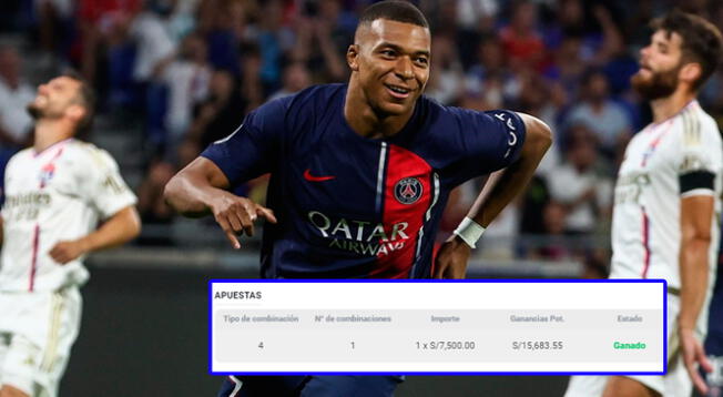 El hincha peruano apostó 7500 soles por el PSG y logró ganar 15 mil soles en minutos.