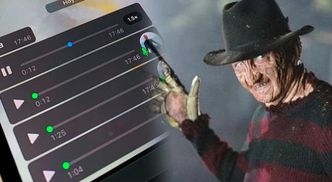 Revisa este sencillo truco de WhatsApp para enviar audios con la voz de 'Freddy Krueger'.