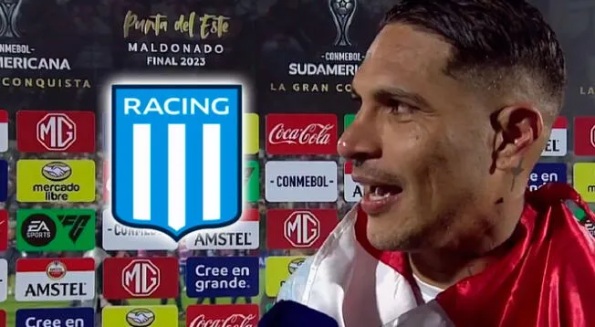 Paolo Guerrero se refirió a Racing tras ganar la Copa Sudamericana.