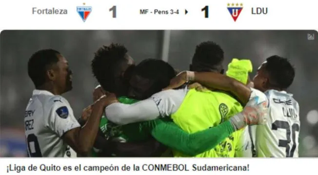 ESPN reaccionó así al título de LDU.