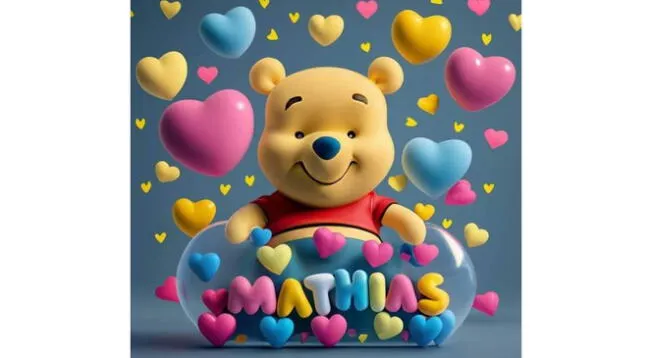 Este tierno diseño de Mathias fue realizado con Ideogram AI APK.