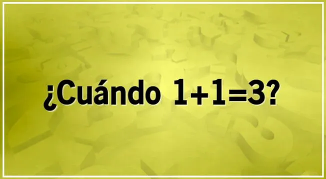 El acertijo matemático que casi nadie pudo superar en cuestión de segundos.