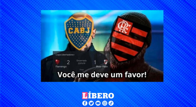 La hinchada de Flamengo, clásico rival de Fluminense, se sumó al apoyo a Boca.