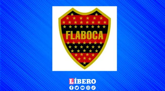 En las redes se viralizaron una especie de escudo con los colores de Flamengo y Boca.