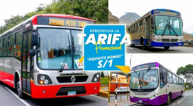 La ATU anunció la modificación de su tarifario en diferentes rutas de Lima y Callao.