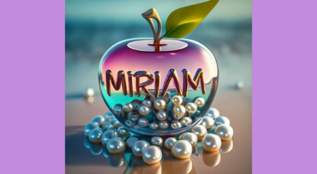 El nombre de 'Miriam' en 3D tiene un diseño personal.